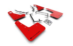 Ford Focus Mud Flaps - Front + Rear - Rally Armor - UR - Red/Black - `09-`11 Ford Focus Mud Flaps - Front + Rear - Rally Armor - UR - Red/Black - `09-`11